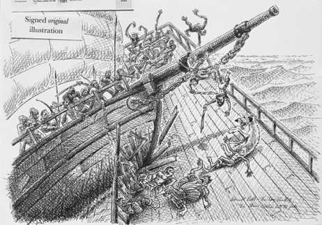 'The Dhow crashes into the Sampan'
From 'The Dog Hunters'.
$NZ200 (approx $US133, £102, €112)
